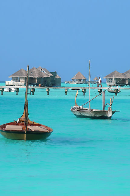 Bateaux traditionnels aux Maldives