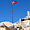 Drapeau turc sur le château d'Uchisar