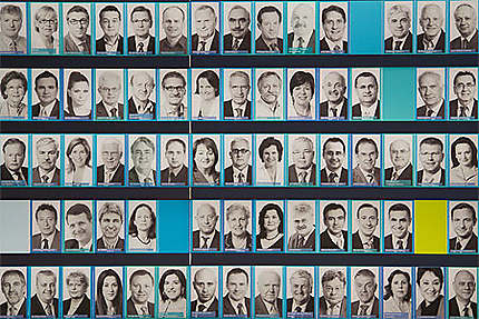 Bruxelles - Parlamentarium - Photos de quelques uns des députés européens