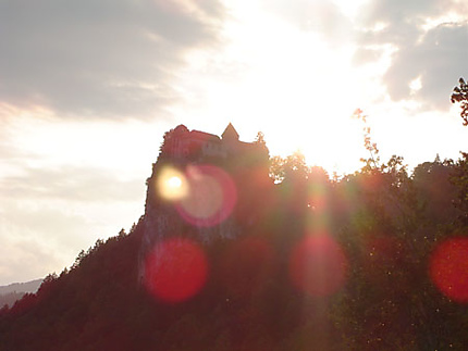 Château de Bled au coucher de soleil