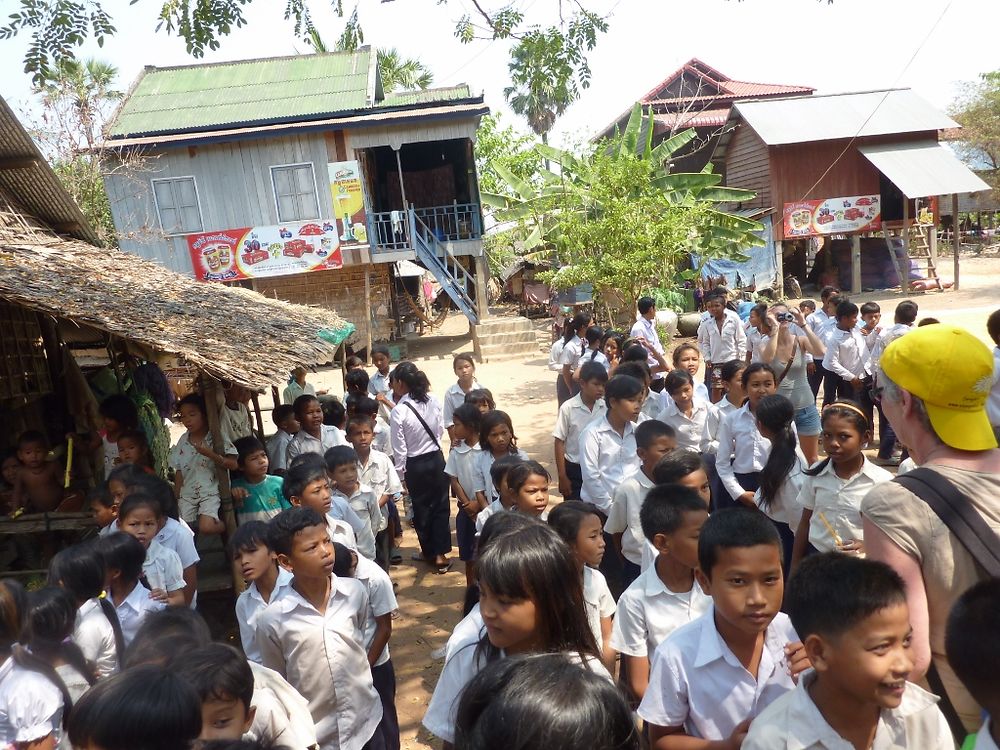 Ecoliers (village de Phnom Krom au Cambodge)