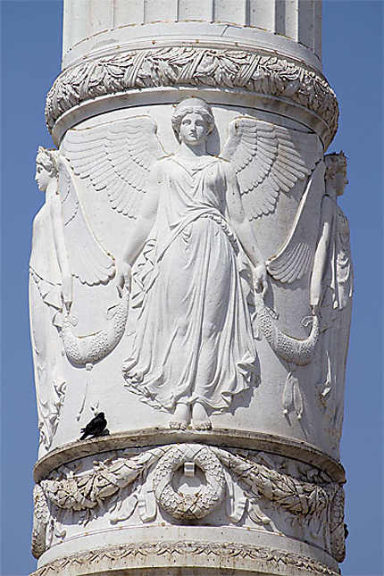 Lisbonne - Statue Dom Pedro IV - Détail colonne 