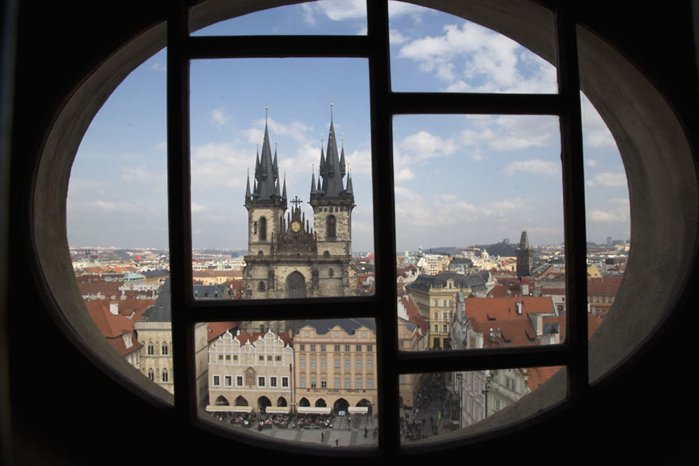 Vue de l'hôtel de ville à Prague