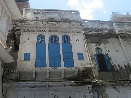 Fenêtres bleues à Udaipur