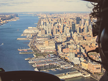 Manhattan vue d'hélicoptère