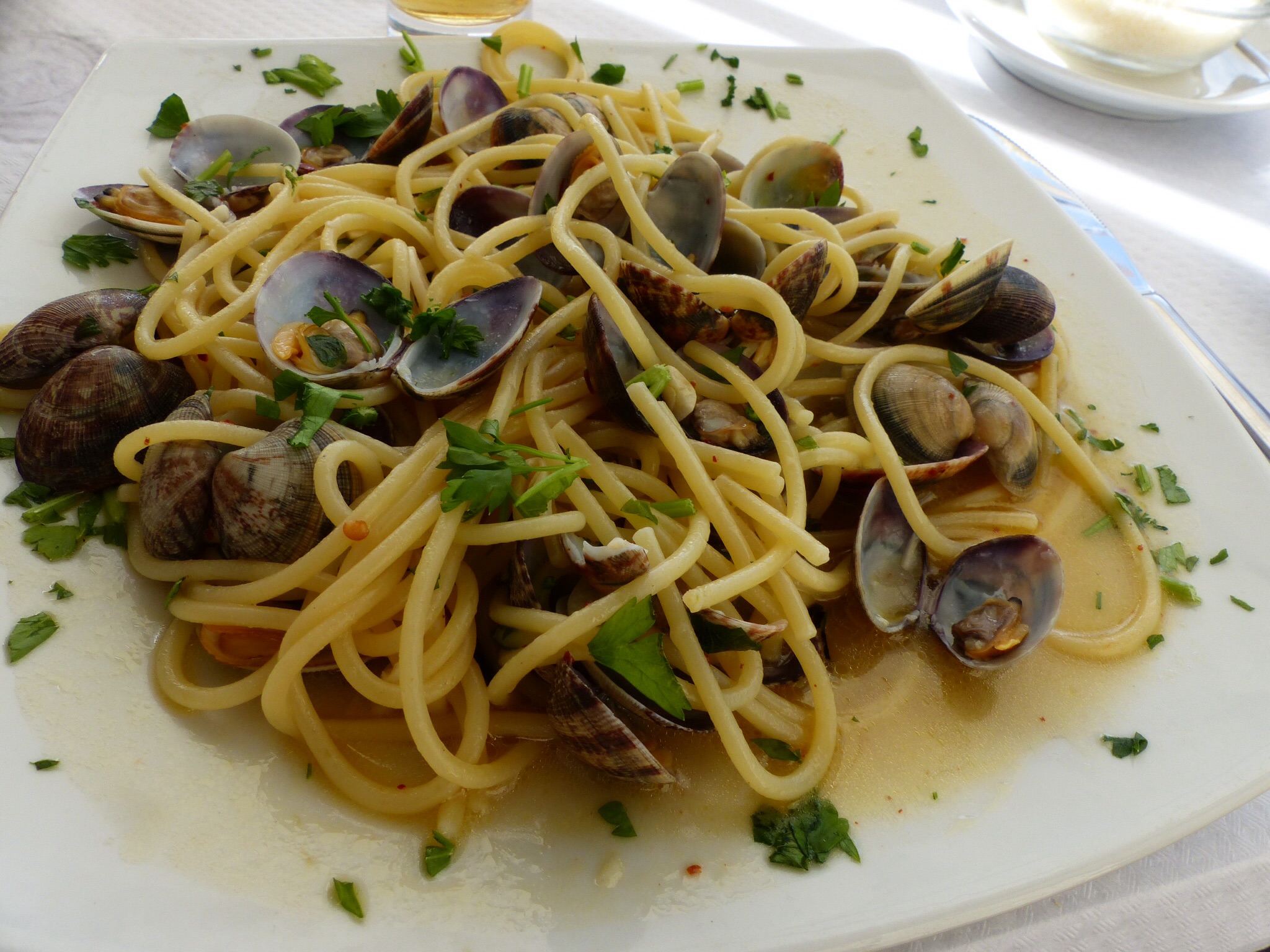 Spaghettis aux coques Spaghettis aux coques