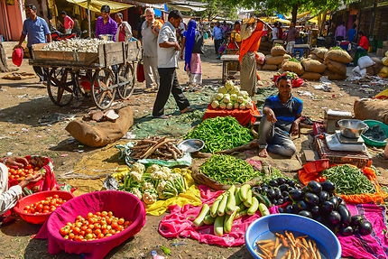 Marché aux légumes à Jaipur