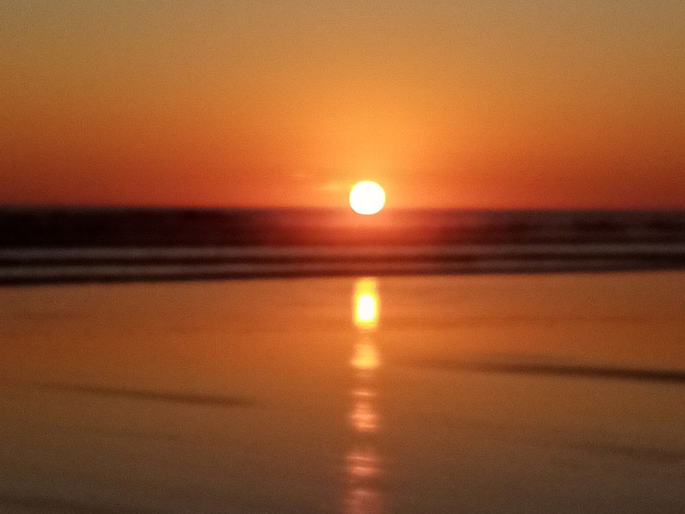 Coucher de soleil sur la plage de San Miguel 