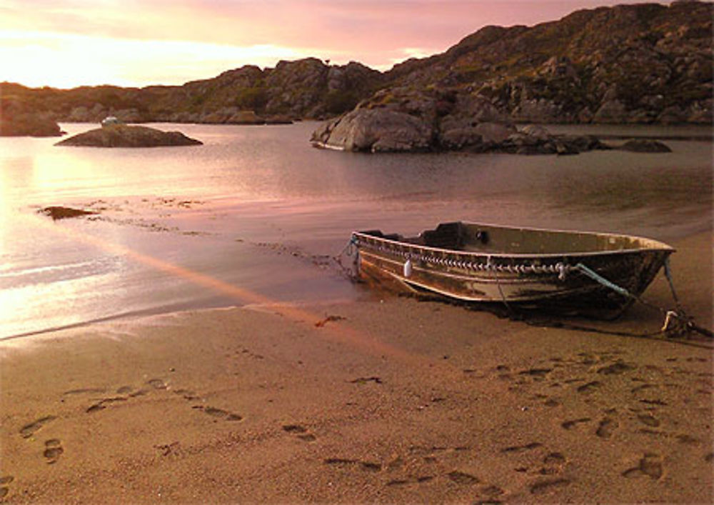 Coucher de soleil sur Kentra Bay