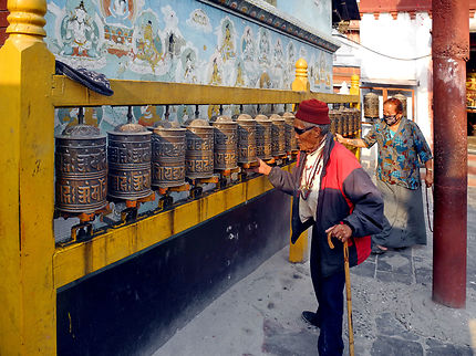 Moulins à prière à Kathmandu