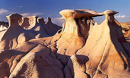 Douces érosions aux Bisti Badlands