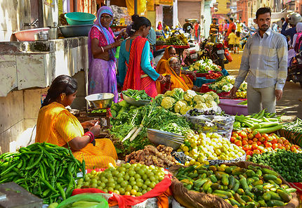 Marché aux légumes à Jaipur