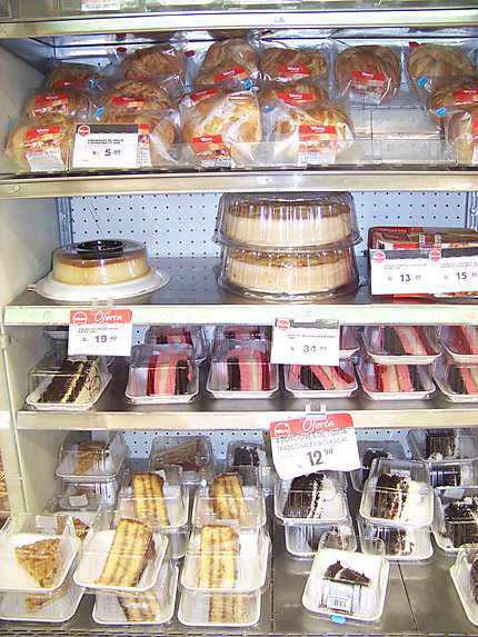 Pâtisseries proposées dans le supermarché Wong