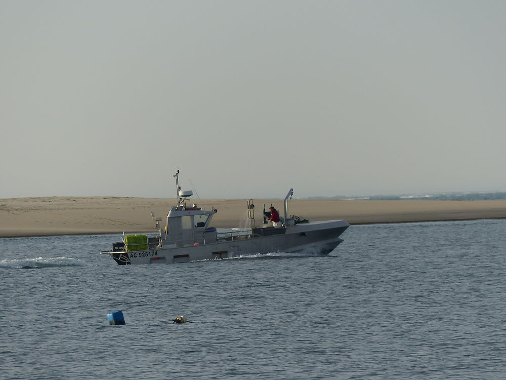 Bateau en retour de pêche au banc d'Arguin