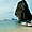 Le rocher et la mer à Krabi