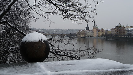 Prague sous la neige