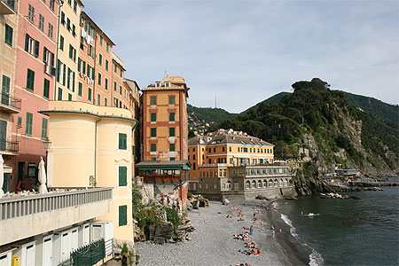 La plage de Camogli La plage de Camogli