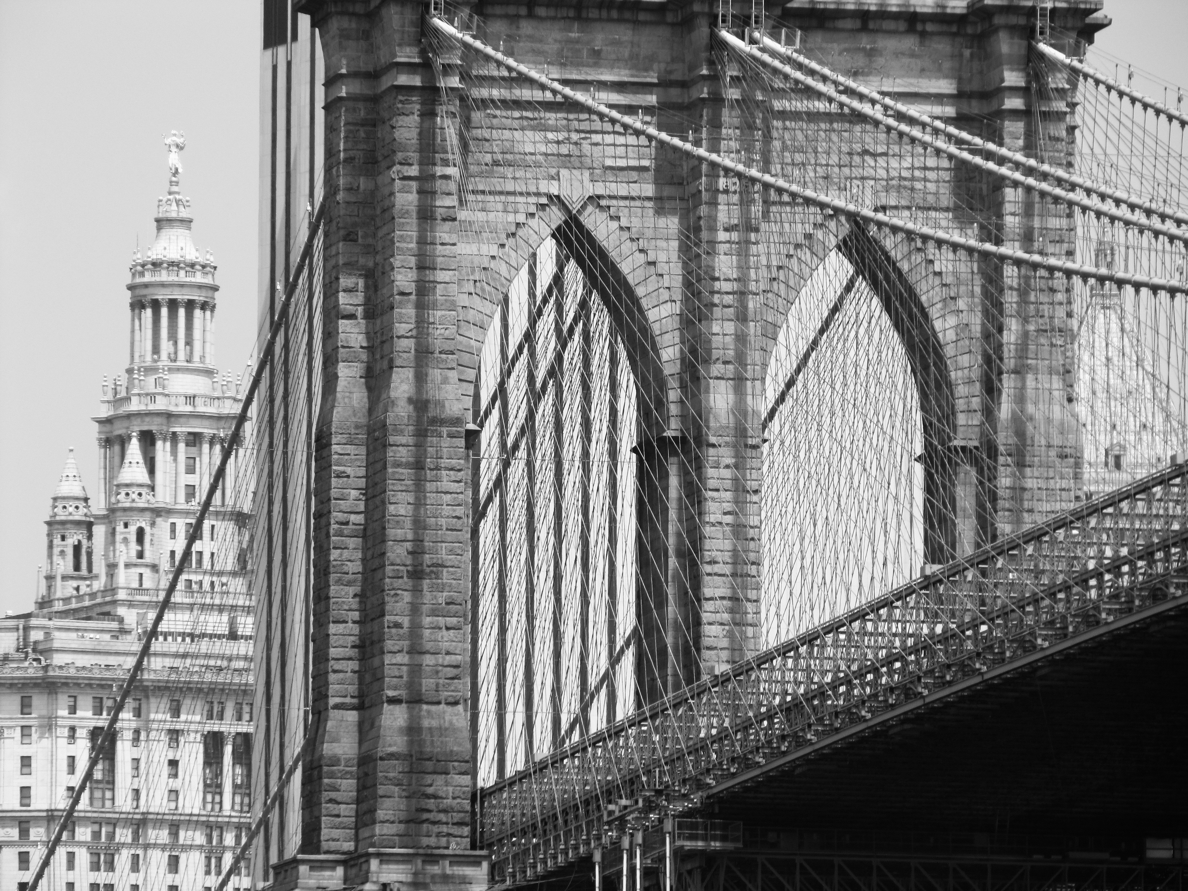 Zoom sur le Pont de Brooklyn Zoom sur le Pont de Brooklyn