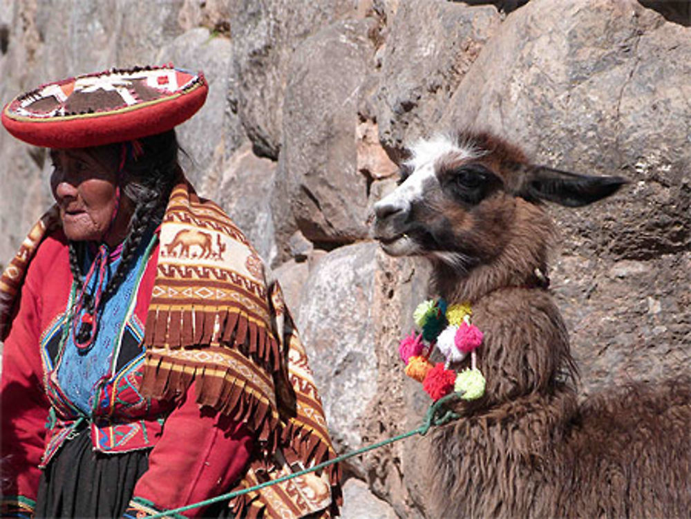 L'ancienne et son lama