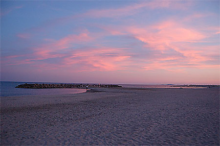 La plage de Sète au coucher de soleil