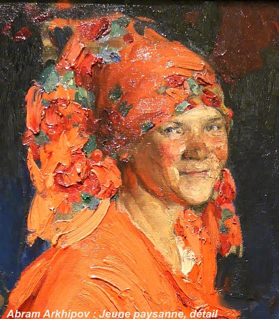 Jeune paysanne (détail) d'Abram Arkhipov