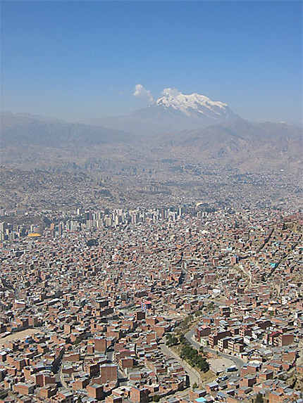 La Paz et le Nevado Huayna Potosi
