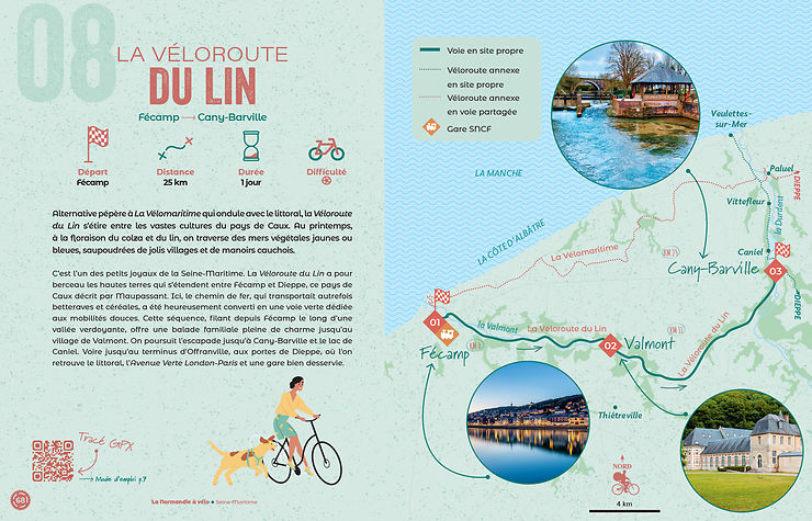20 itinéraires à vélo à travers la Normandie