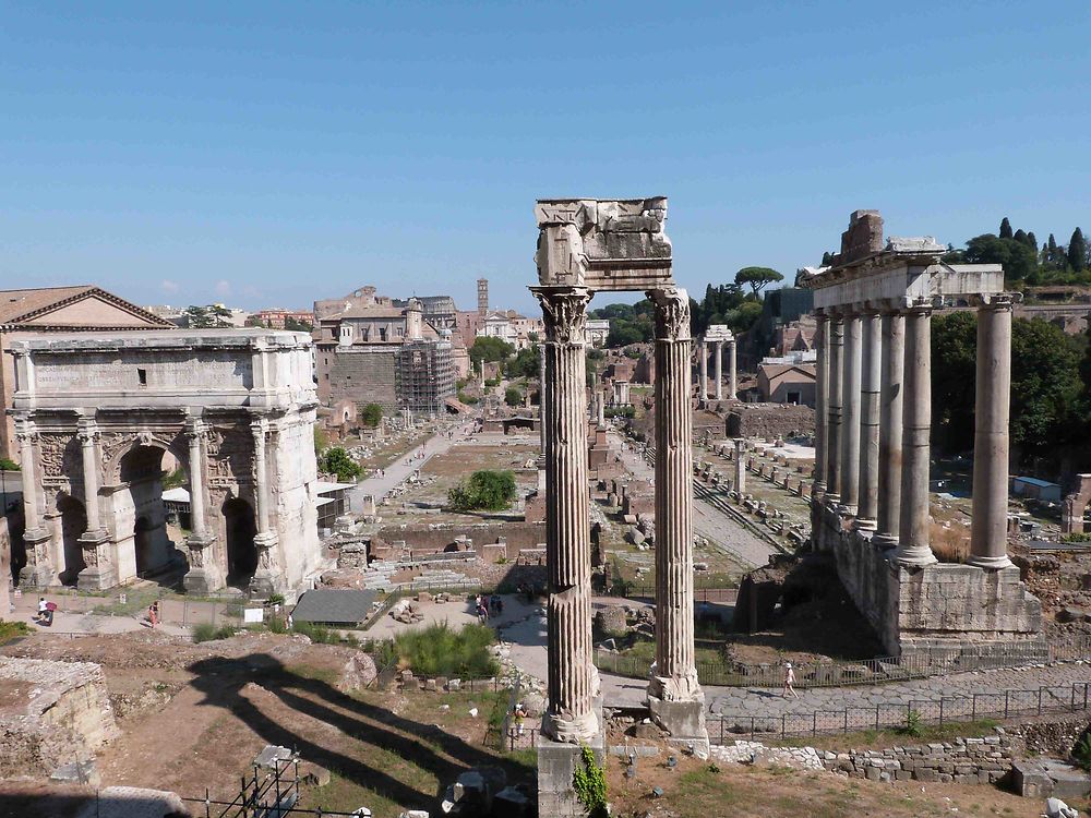 Vue sur le Forum romain du Musée du Capitole