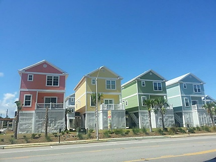 Maisons colorées à Myrtle Beach