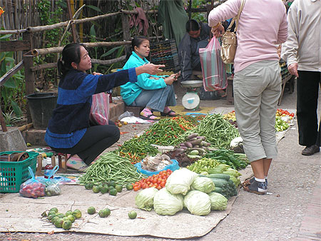 Un marché au Laos Un marché au Laos