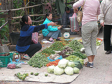 Un marché au Laos