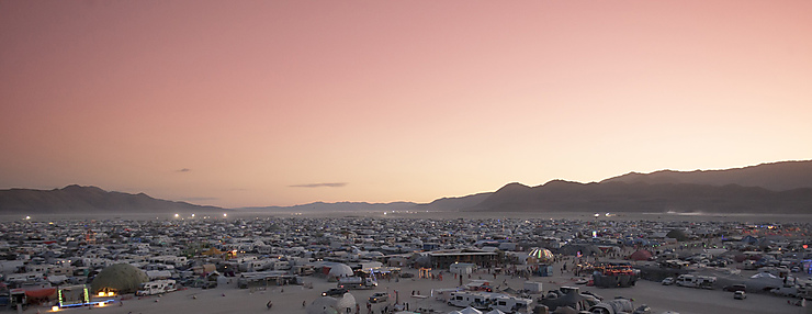 Burning Man dans le désert de Black Rock (Nevada)