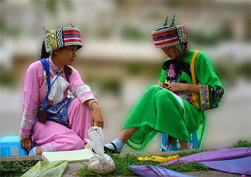 Broderie en plein air