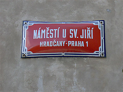 Plaque de rue - Prague