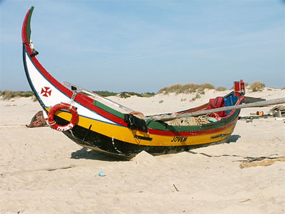 Barque de pêcheur sur la plage