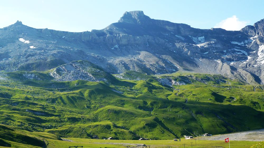 Adelboden, Alpages dans les Alpes Suisse