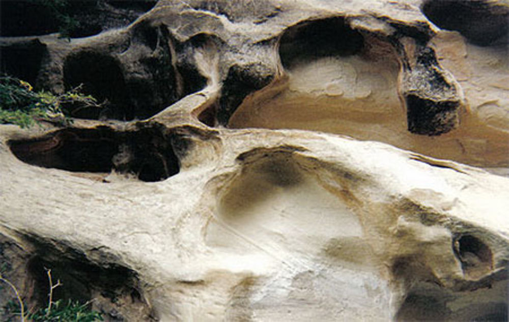 Cohab canyon, les roches jouent le noir et blanc