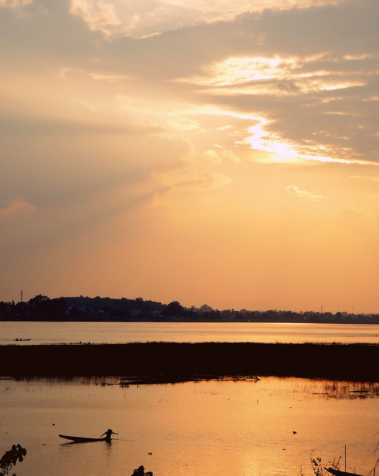 Coucher de soleil à Vientiane, Laos