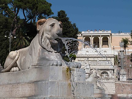 Le lion de la Piazza del Popolo