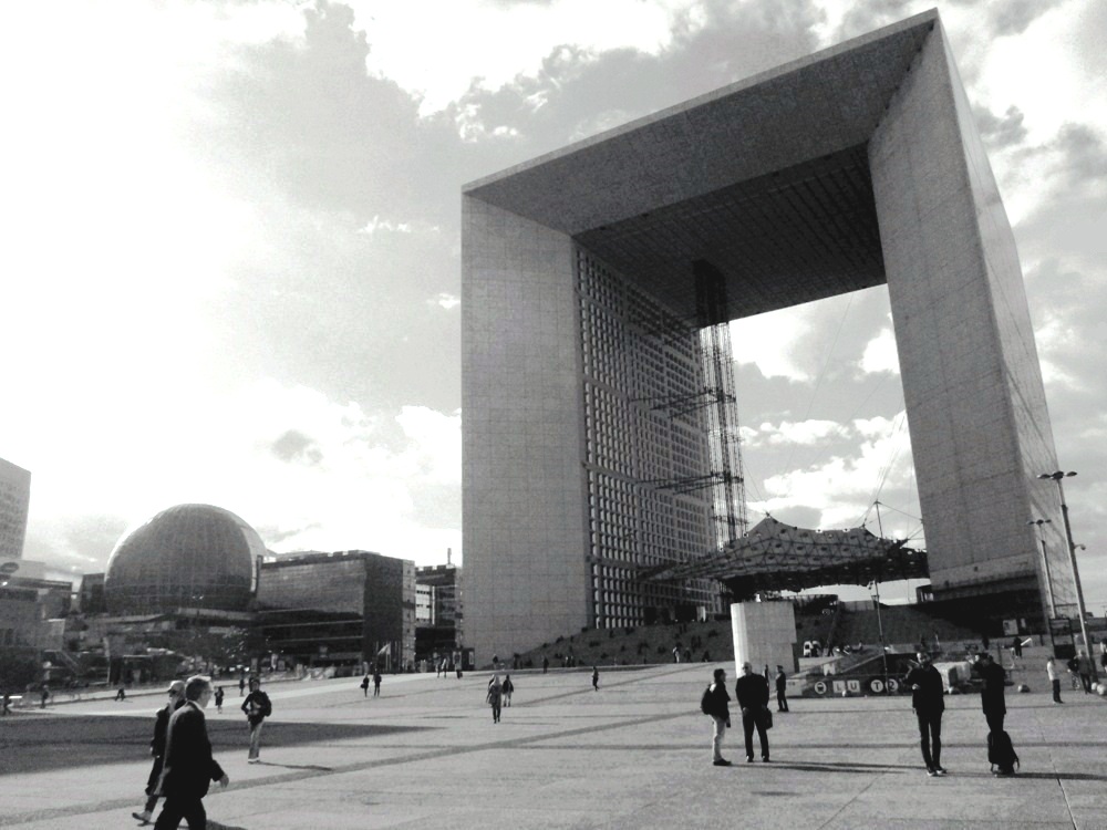 La Grande Arche de la Fraternit Noir et blanc Grande Arche de