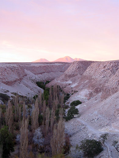 Quebrada de Jerie au coucher du Soleil Quebrada de Jerie au coucher du Soleil