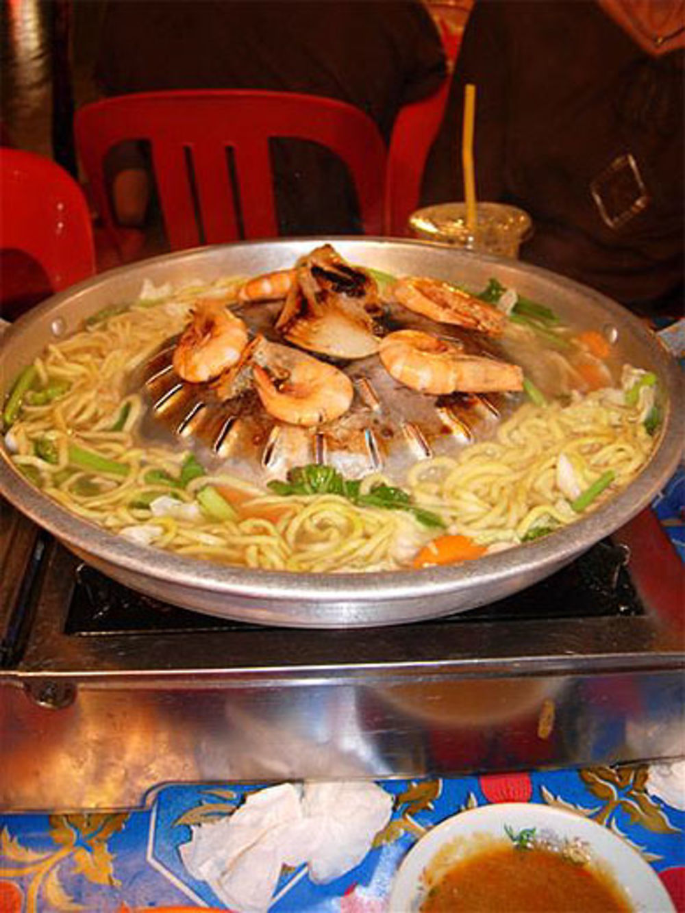 Barbecue Khmer au marché de nuit à Siem reap