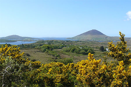 Ballynakill Harbour vue de Diamond Hill Ballynakill Harbour vue de Diamond Hill