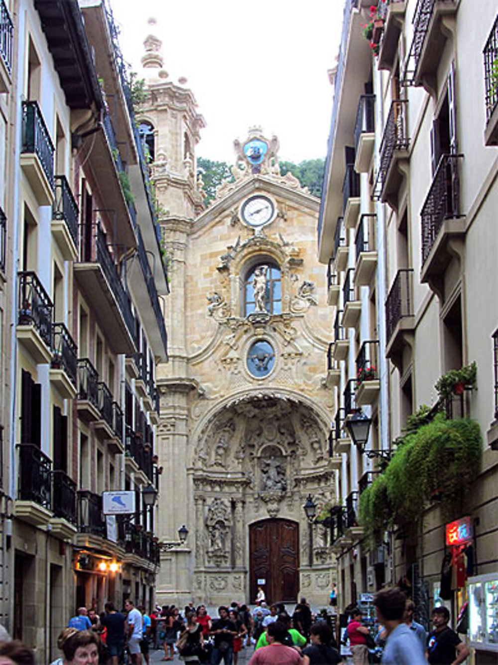 Eglise Baroque Santa Maria à St Sébastien Donostia, Calle Mayor