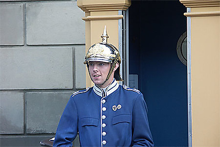 Garde à l'entrée de la cour du Palais Royal
