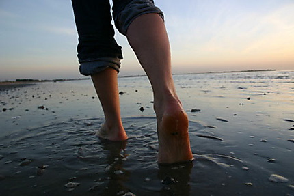 Les pieds dans l'eau