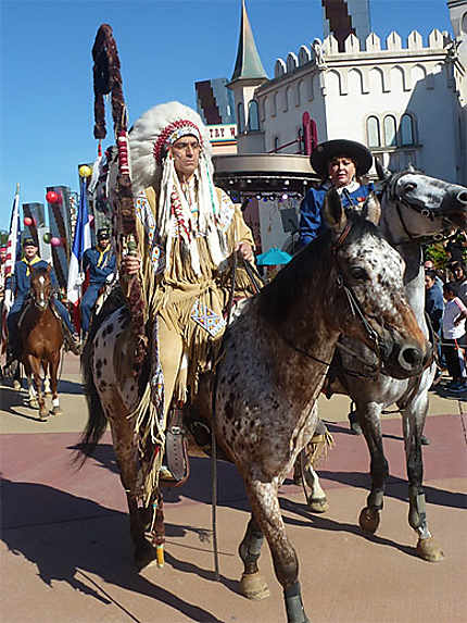 La troupe de Buffalo Bill au Disney Village