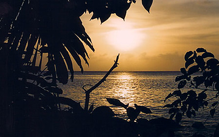 Sunset à coral bay
