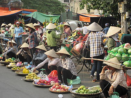 Marché vieille ville de Hanoi