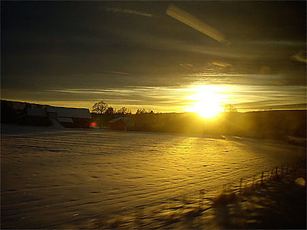 Couché de soleil en Norvège
